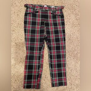 GAP Signature Skinny Ankle plaid pants